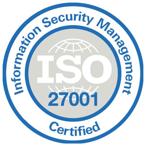 ISO 27001 logo, representing certification for information security management systems