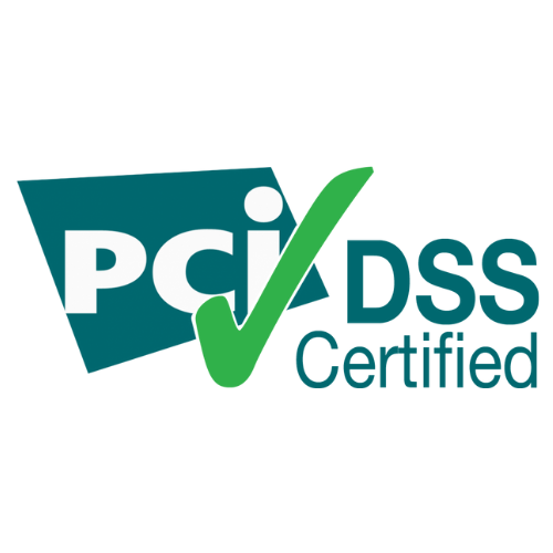 PCI DSS logo, indicating compliance with the Payment Card Industry Data Security Standard