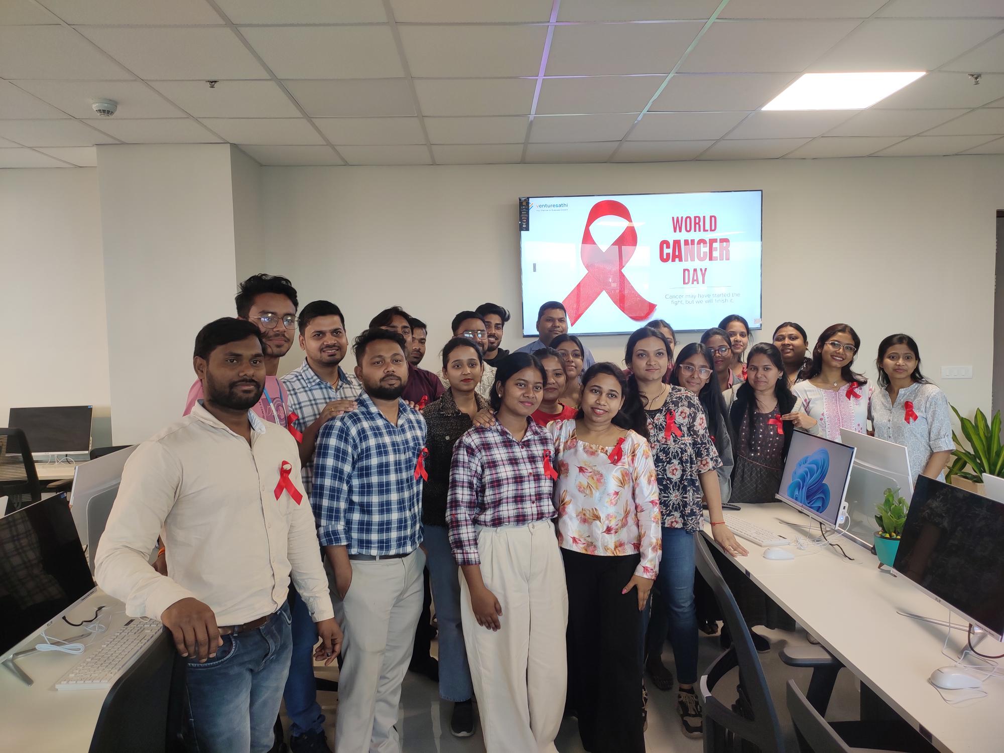 Cancer awareness at the floor