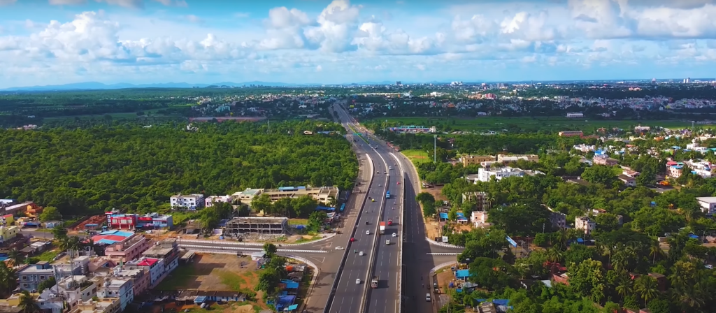 An aerial shot of Odisha