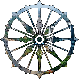 An image of bhubaneswar enclosed in an ashok chakra