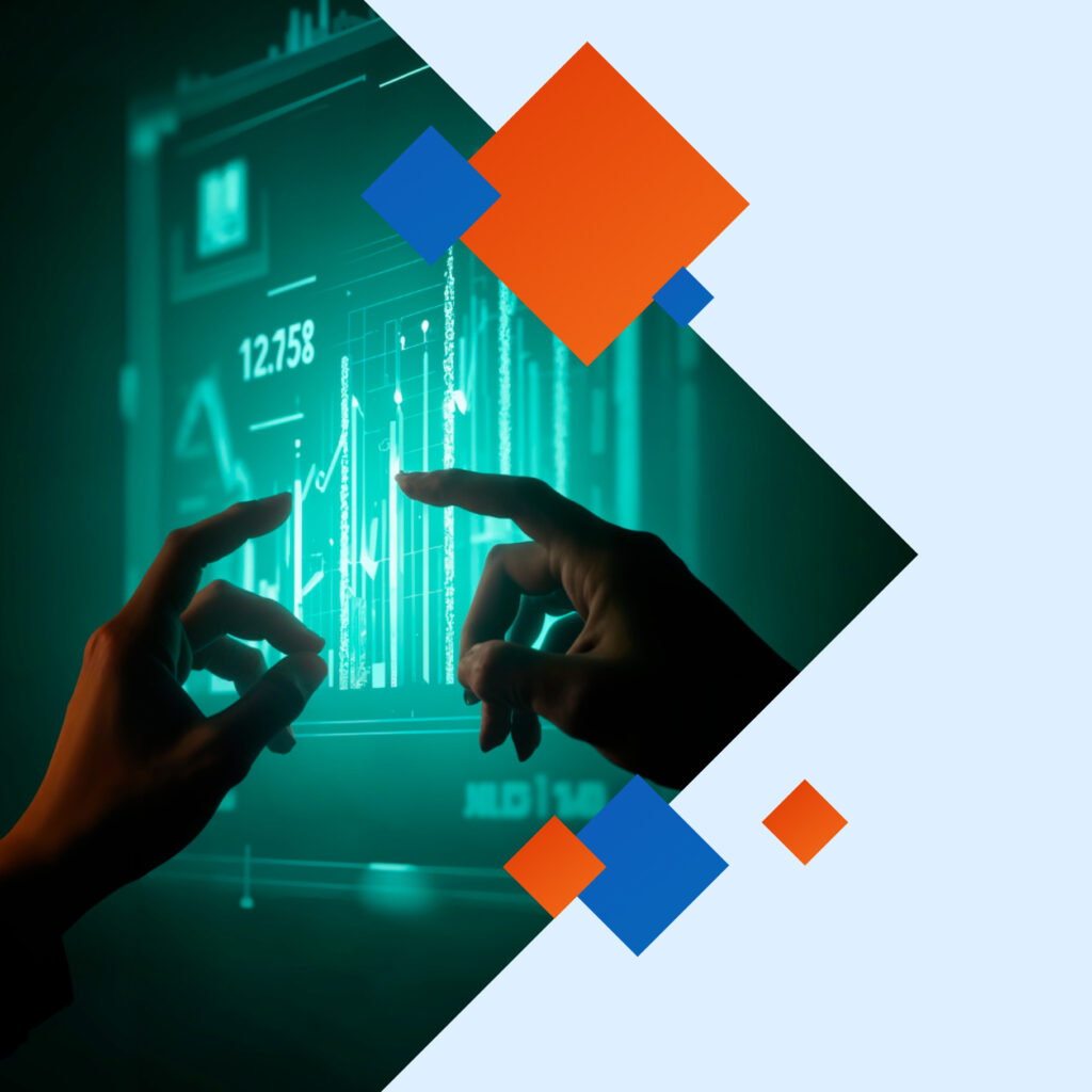 A futuristic image of financial technology company showcasing it's product